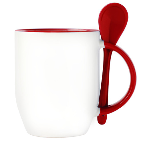 Кружка с ложкой You're nobody until you're talked about