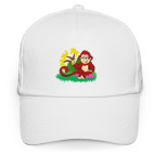 Кепка / бейсболка, белая (печать) Обезъяна