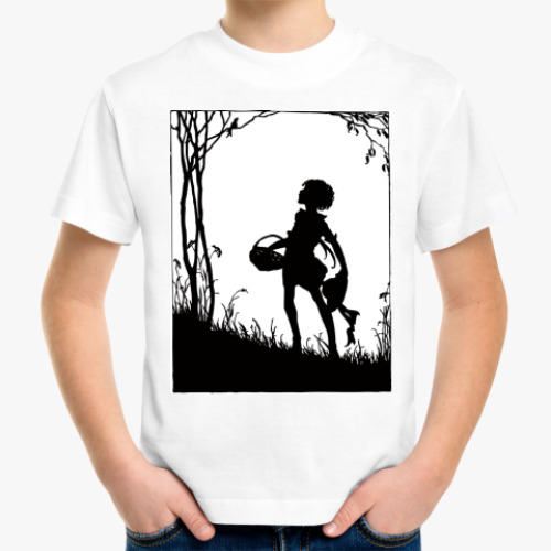 Детская футболка с принтом По осеннему лесу