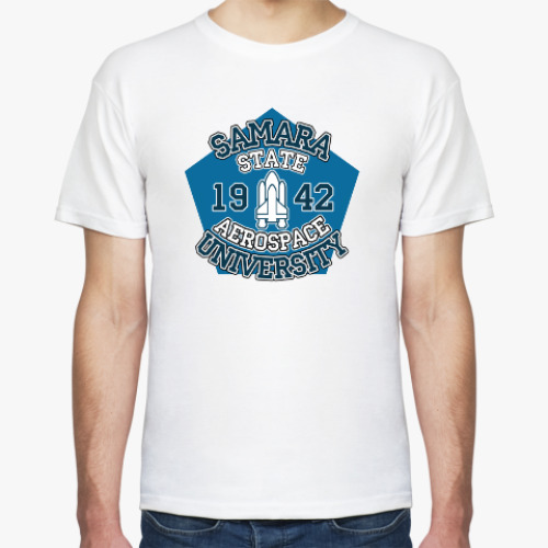 Футболка с принтом СГАУ - Самарский Государственный Аэрокосмический