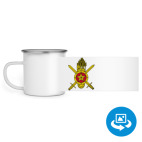 Кружка металлическая белая (круговая запечатка)