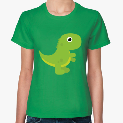Женская футболка с принтом Динозаврик