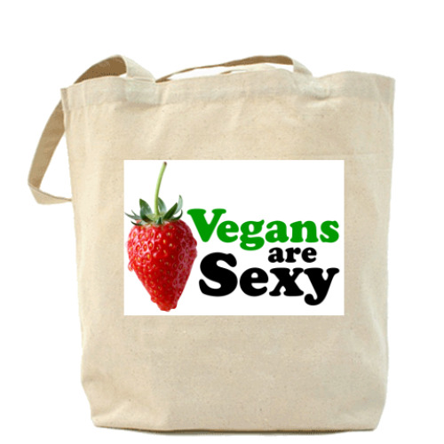 Сумка шоппер с принтом  'Vegans are sexy'