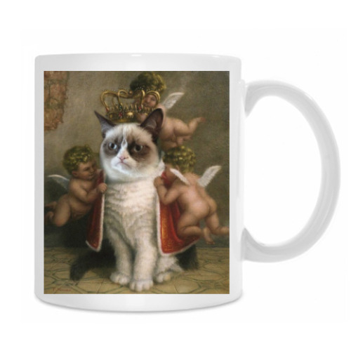 Кружка с принтом Угрюмый кот (Grumpy Cat)