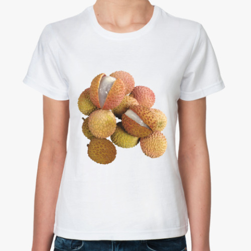 Классическая футболка с принтом фрукты