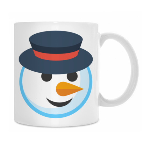 Кружка с принтом Снеговик