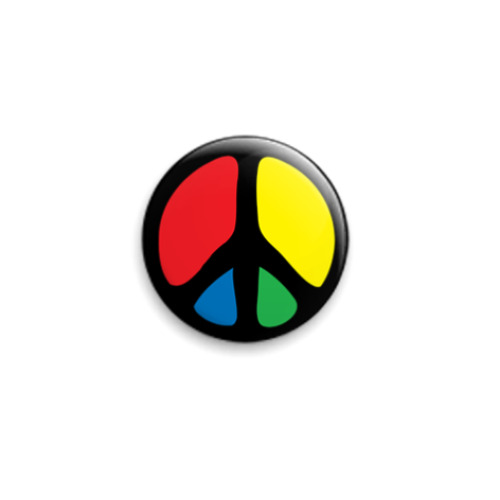 Значок 25мм с принтом  'PEACE'