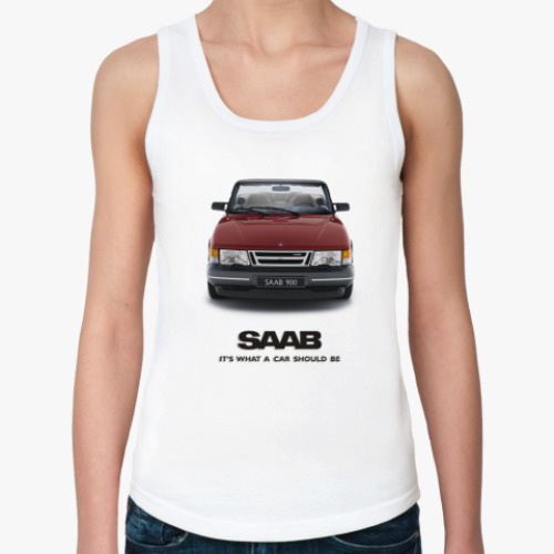 Женская майка с принтом SAAB 900