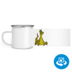 Кружка металлическая белая (круговая запечатка)