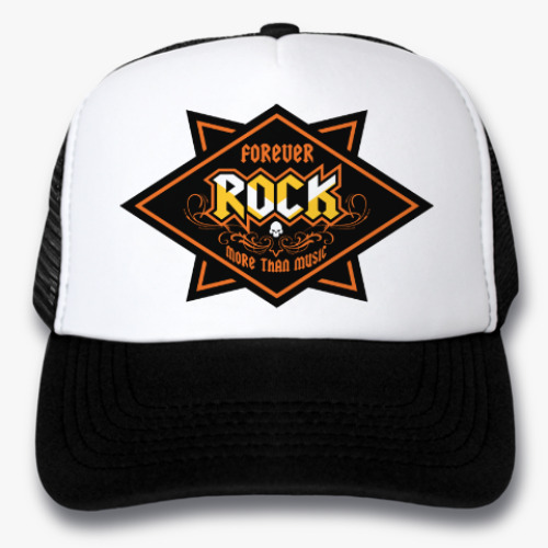 Кепка-тракер с принтом ROCK • Больше, чем музыка!