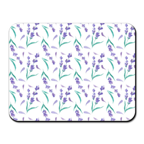 Коврик для мыши с принтом Прованс: Лаванда акварель