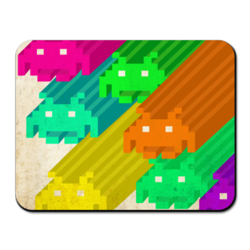 Коврик для мыши с принтом 'Invaders'