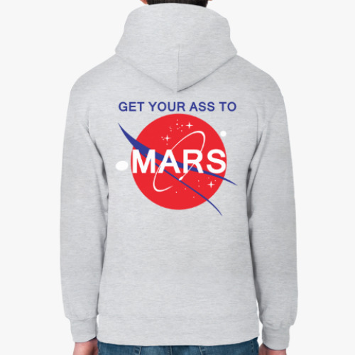 Толстовка худи с принтом Get your ass to Mars