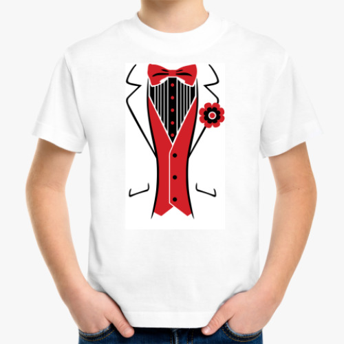 Детская футболка с принтом Фрак