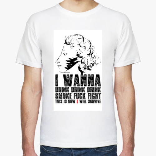 Футболка с принтом Pushkin Fight