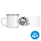 Кружка металлическая белая (круговая запечатка)