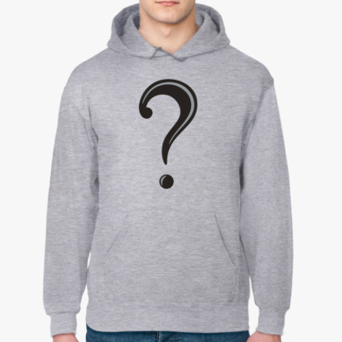Толстовка худи с принтом Вопрос