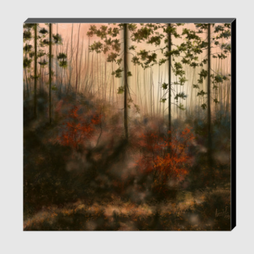 Холст с принтом Осенний лес