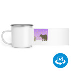 Кружка металлическая белая (круговая запечатка)