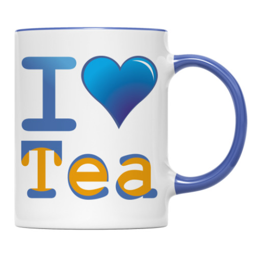 Кружка с принтом I love Tea