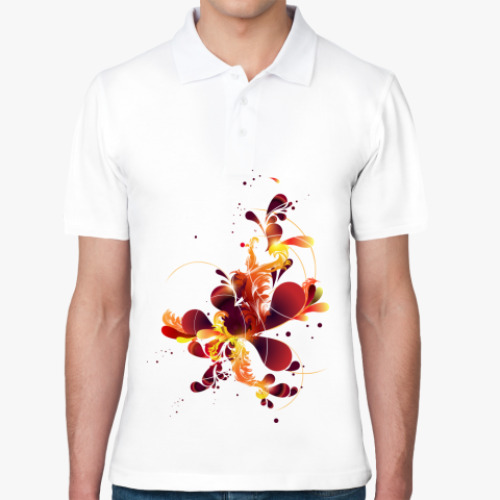 Рубашка поло с принтом Абстракция