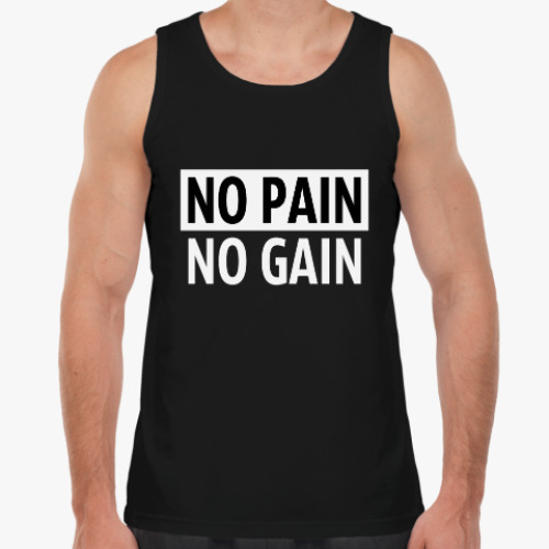 Майка с принтом No pain no gain
