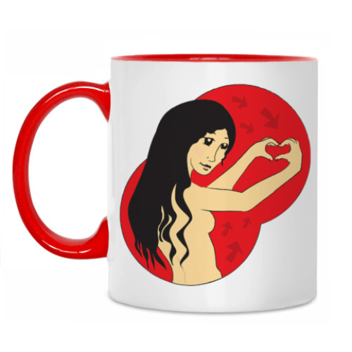 Кружка с принтом I love you