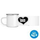 Кружка металлическая белая (круговая запечатка)