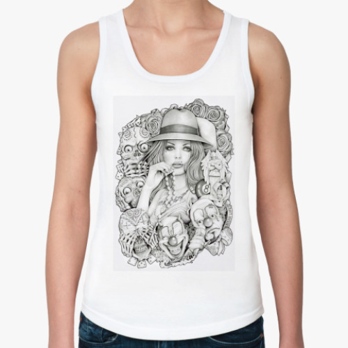 Женская майка с принтом Old School Girl