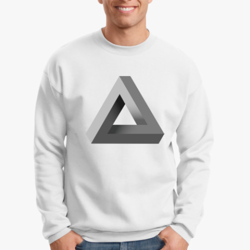 Свитшот с принтом Невозможный Треугольник 3D