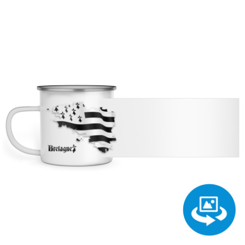 Эмалированная кружка (круговая запечатка) с принтом Бретань