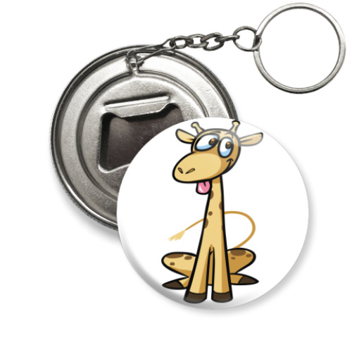 Брелок-открывашка с принтом  Жираф