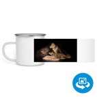 Кружка металлическая белая (круговая запечатка)