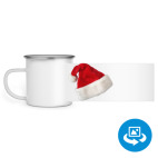 Кружка металлическая белая (круговая запечатка)