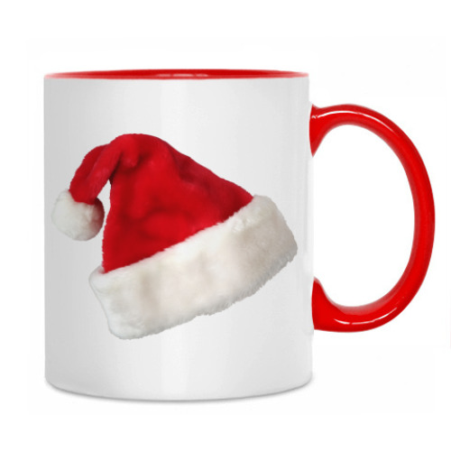 Кружка с принтом Новогодняя шапка