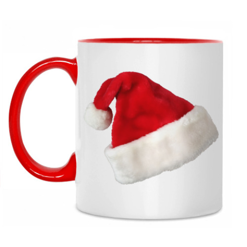 Кружка с принтом Новогодняя шапка