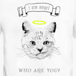 Кот ангел с нимбом над головой