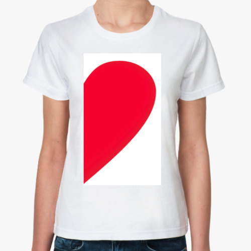 Классическая футболка с принтом  Парная