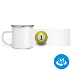 Кружка металлическая белая (круговая запечатка)