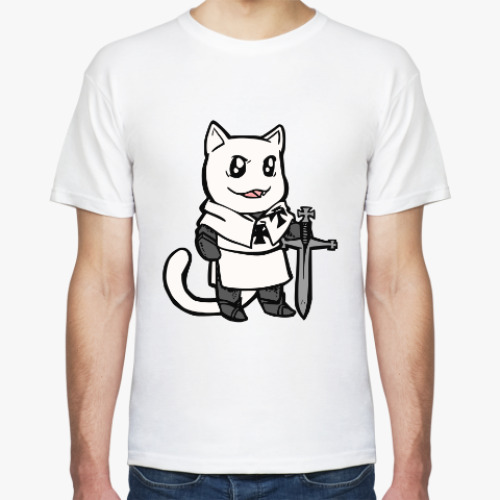 Футболка с принтом Кот-рыцарь Генрих