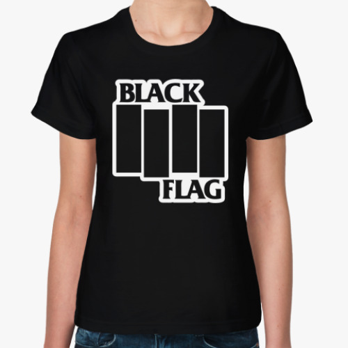 Женская футболка с принтом Black Flag