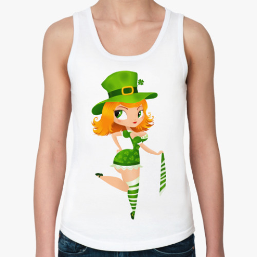 Женская майка с принтом Leprechaun