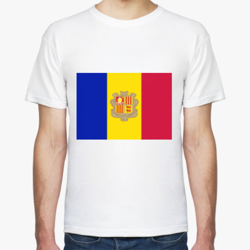 Футболка с принтом Флаг Андорры