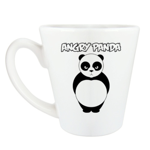 Чашка Латте с принтом ANGRY PANDA