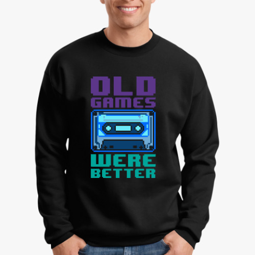 Свитшот с принтом Oldschool games were better