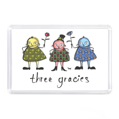 Магнит с принтом  'Три грации'
