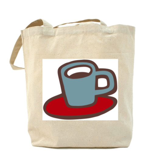 Сумка шоппер с принтом Кофе