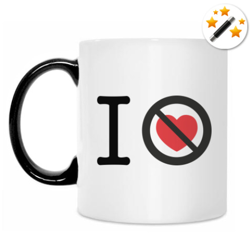 Кружка-хамелеон с принтом 10 лет без любви