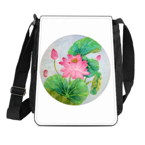 Сумка-планшет с принтом Лотосы