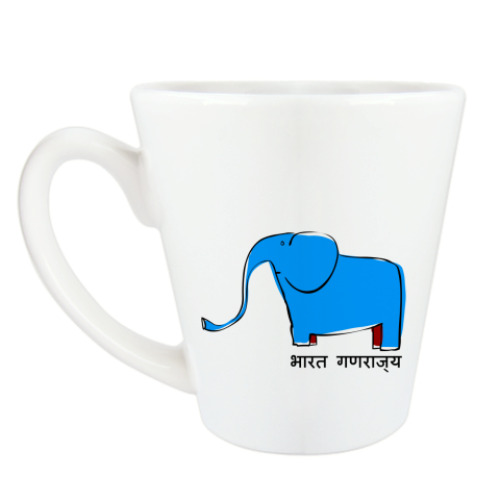 Чашка Латте с принтом Слон